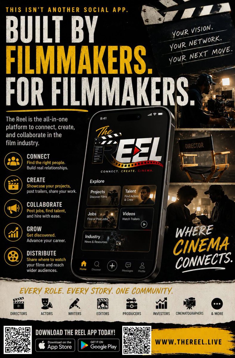 NichelleTaylor's tweet photo. @vimoozcinema 🚨NEW FILMMAKERS APP🚨 Join the film community on ‘The Reel’ app and post your audition tapes and headshots to share with the ecosystem for opportunities 💫🎬

📱Download app for IPhone or Android at https://t.co/SQPJHwDRMg https://t.co/9X2lHlfgip