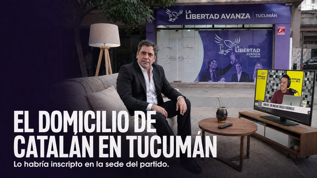 VictoriaPaezok's tweet photo. Catalán es  lo más trucho que hay, pone  como domicilio la sede de La Libertad Avanza, que cara dura, quiere venir a robar acá a #Tucumán como ya le roba al estado hace 20 años!! https://t.co/x3xdu8ZFZL