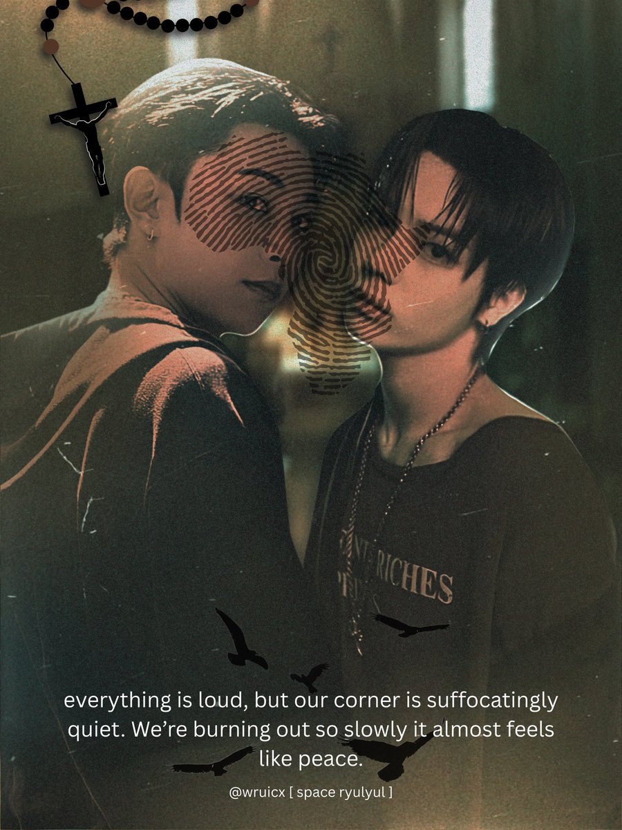 wruicx's tweet photo. — #rulnyul 

POV: You carry the suffocating guilt of a normal life, desperately trying to save a boy whose mind is already a ghost town of things he was never allowed to be. https://t.co/gweAU5V7Jx