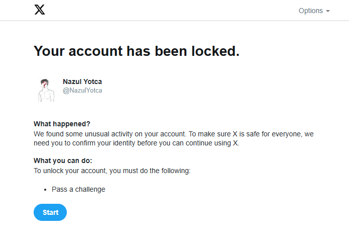 NazulYotca's tweet photo. my account keeps getting locked for NO REASON just to waste 30 seconds of my life https://t.co/jl9SJrSJ5v