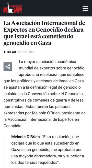 cesarpinedar's tweet photo. Krauze se suma abiertamente al negacionismo del genocidio, completando su total derechización y anulando todo liberalismo (si quedaba alguno) alienándose al proyecto sionista de Israel. 

Naciones Unidas: genocidio
Human Rights Watch: genocidio
Amnistía Internacional: genocidio.
Asociación Internacional de expertos en genocidio: genocidio
Relatora especial Palestina: genocidio

Todos las autoridades y expertos en genocidio concluyen que Israel comete genocidio pero la derecha sionista mexicana quiere, rayando en el delirio, negar lo que todos hemos visto suceder ante nosotros.
