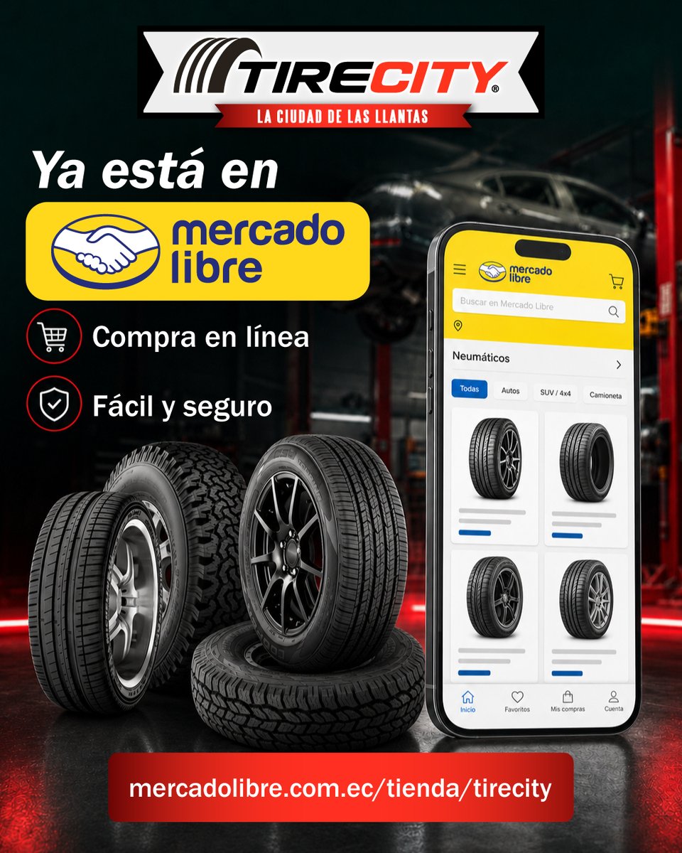 tirecity's tweet photo. ¡Tirecity ahora está más cerca de ti! 🛞📲

Visita nuestra tienda en Mercado Libre y encuentra las llantas que tu vehículo necesita. Compra fácil, rápido y con total seguridad, estés donde estés.

🔗 Ingresa a https://t.co/CDK9QN0dss https://t.co/FocT0b8ZdH