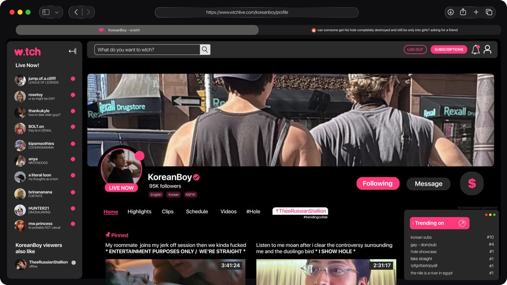 bloodyhollanov's tweet photo. pov: you just found your next two favorite streamers and are about to spend your paycheck so the russian one makes the korean one cum.

— Inspired by : Super Straight Broz (Live) by @stickyslut17 — 

Girl idk, gotta use my graphic design degree in SOMETHING 💀 https://t.co/6Hu38p5bHx