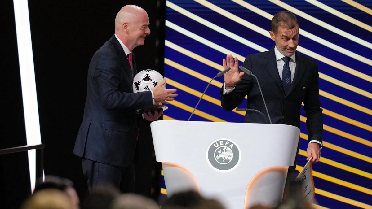 ThePitchLine's tweet photo. 🚨𝗝𝗨𝗦𝗧 𝗜𝗡🚨

‼️🗣️ UEFA President Aleksander Čeferin on Gianni Infantino 👀⚽

🗣️ Aleksander: "For years UEFA and the European football family tolerated your grandstanding, your photo-ops with every strongman and celebrity who flattered your ego, and your relentless transformation of the World Cup into a commercial circus 🎪💰.

🗣️ "We swallowed the expansion to 48 teams 🌍⚽, the calendar chaos, the endless new competitions designed primarily to generate revenue streams 💵 you control. We even remained silent 🤐 when you courted political favour 🤝🏛️ at the expense of the game’s independence ⚖️. But your latest scheme to carve up the World Cup itself, to sell a stake in the soul of football to private equity and your preferred political allies has finally crossed a line that cannot be uncrossed."💔⚽

🗣️ "You attempted, in secret 🤫, to turn the most sacred competition in our sport into a tradable asset for the enrichment of a handful of financiers and the further aggrandisement of your own position. When the scale of the deception became clear, you did not apologise ❌. You doubled down. You accused critics of failing to understand 'development' 📈. You tried to blackmail smaller associations 💸 with the promise of money 💰 that was never yours to promise."

🗣️ "You have shown that you view FIFA not as a guardian of football ⚽🛡️ but as a personal vehicle for power, influence and future financial security 💵. The resignation of your own advisers, the open accusations of deception  inside your organisation, and the unified rejection ❌ by UEFA, Concacaf and others are not inconveniences they are the inevitable consequence of leadership that has become untethered from any sense of duty."

🗣️ "UEFA has lost confidence in you. Completely. ❌ We will not sit quietly 🤐 while you attempt to salvage your presidency through back-channel lobbying and political favours. If you do not resign immediately, we will pursue every available legal ⚖️, regulatory  and institutional means to ensure that the next FIFA Congress delivers the only outcome the game now requires: your removal. 🚨 Football is not for sale. ⚽🚫💰"