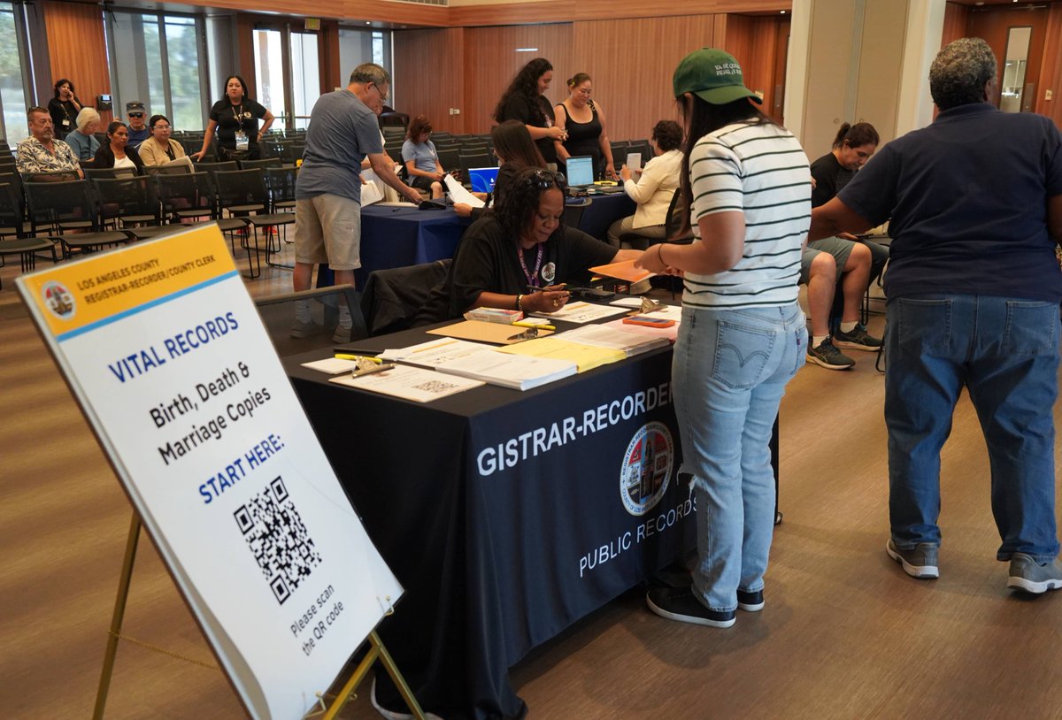 LACountyRRCC's tweet photo. Last week, our office hosted a successful Pop-Up Shop in collaboration with the California Secretary of State. Attendees were able to receive same-day vital records, Domestic Partnership registrations, and Apostille services. https://t.co/bMU8J5RxaS