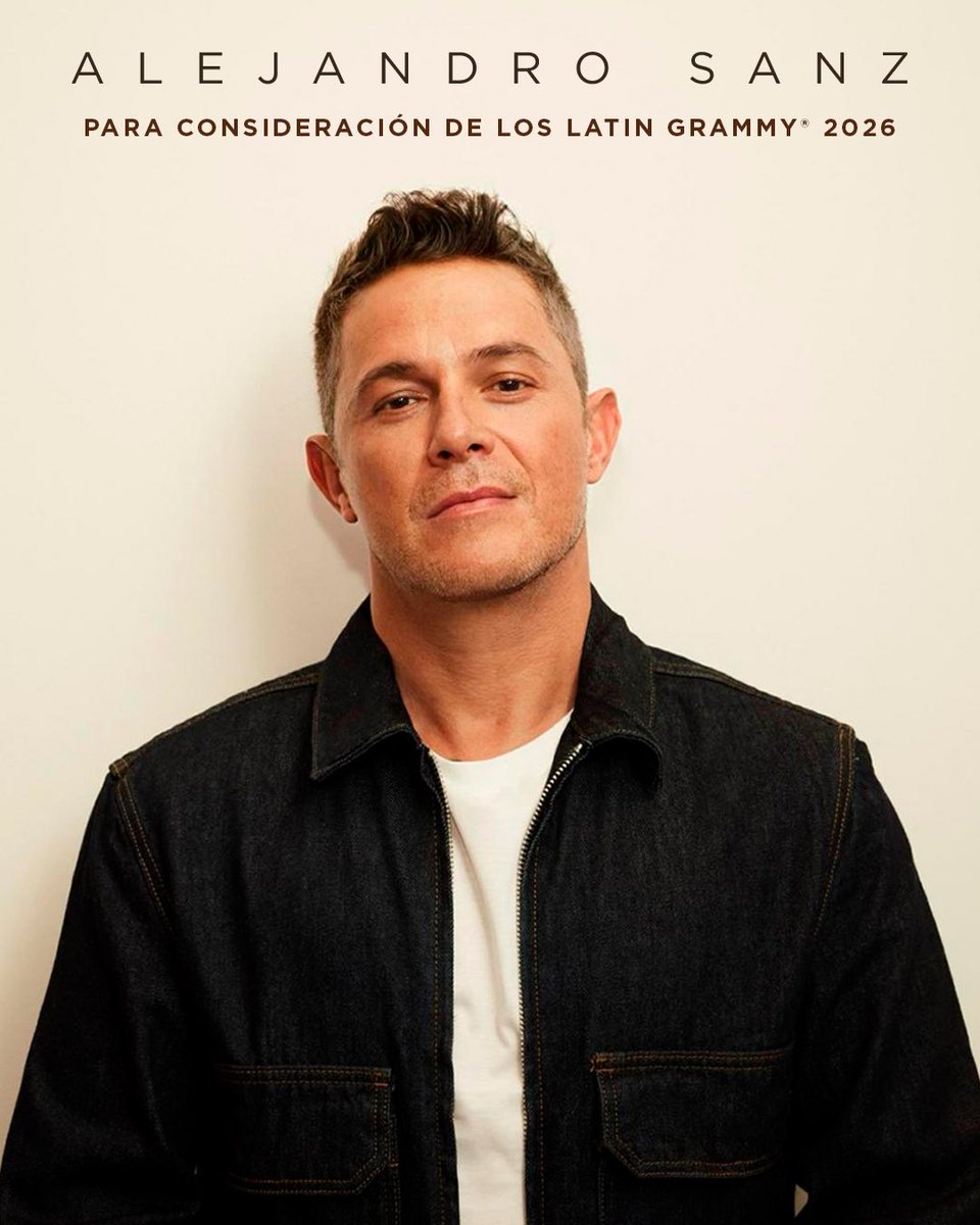 seitrackes's tweet photo. @AlejandroSanz para su consideración en Latin GRAMMY®️2026. https://t.co/UNAAnd5C3m