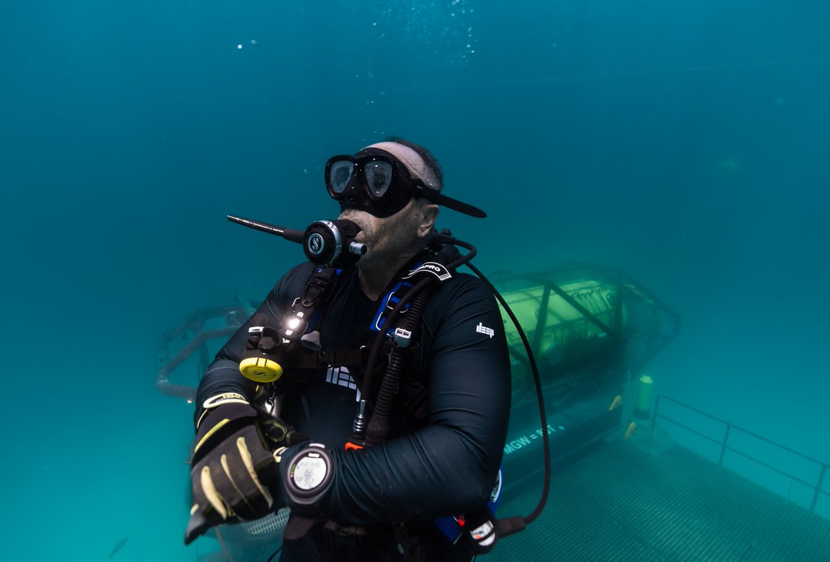 DeepEngineered's tweet photo. Meet Roger Garcia, our Director of Habitat Operations. What do you want to know about diving from Vanguard?

#DEEP #OceanExploration #Vanguard https://t.co/SP26OngLbb
