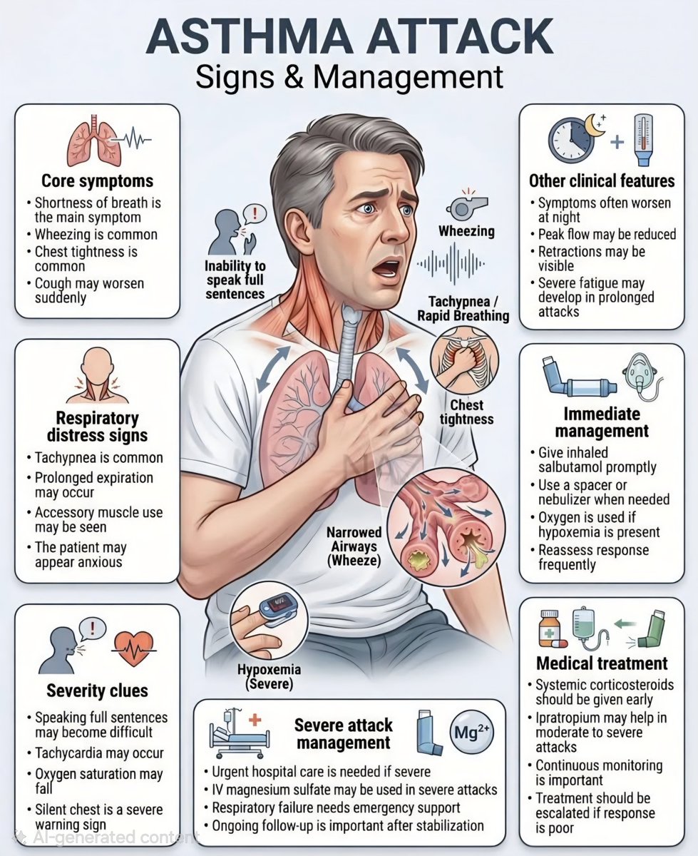 MededDaily42640's tweet photo. ASTHMA ATTACK
 Signs &amp; Management https://t.co/gMm25CEKYi