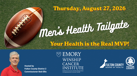 FultonInfo's tweet photo. Men, join Commissioner Bob Ellis for the Men’s Health Tailgate on August 27, 9 a.m. - 3 p.m. at 4700 North Point Parkway, Alpharetta, GA! Enjoy free screenings, resources, and fun ways to improve your health. RSVP for this event here: https://t.co/QIygKZXvy7. @BobEllisFulton https://t.co/xIAZfSqRxX