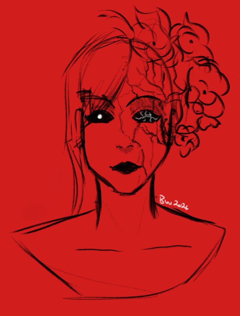 Arceb8's tweet photo. New concept i came up for my D&amp;D world! Memory eaters called Lethari. Often times they eat enough memories where they begin to leak out as flowers and briars.

#dnd #oc https://t.co/M6srDapj1I