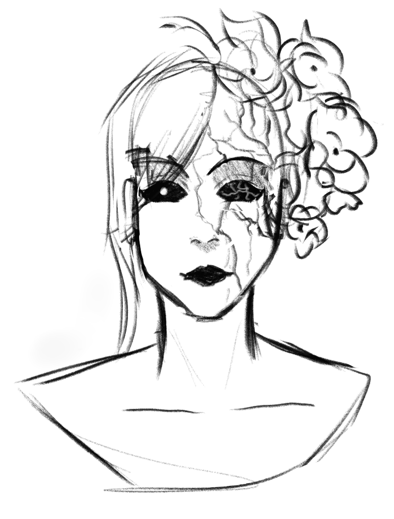 Arceb8's tweet photo. New concept i came up for my D&amp;D world! Memory eaters called Lethari. Often times they eat enough memories where they begin to leak out as flowers and briars.

#dnd #oc https://t.co/M6srDapj1I