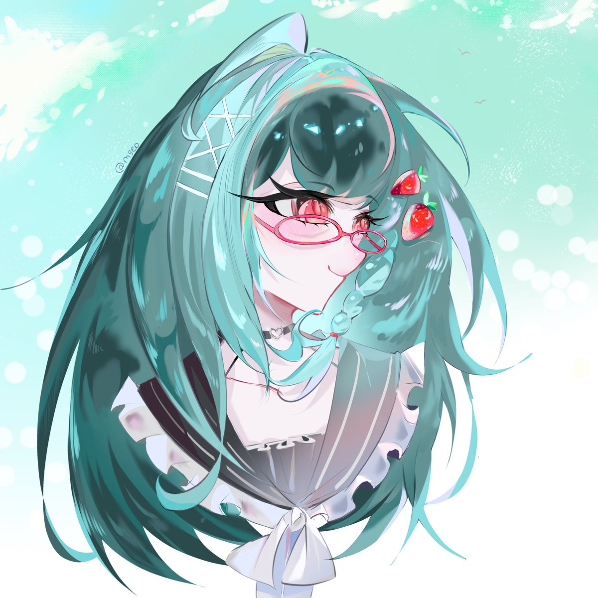 Mseomsss's tweet photo. Art for @chmoonyka 🩵 
I really love this art •^• 

#イラスト #vtuber #artmootsㅤ https://t.co/JV5vPpNcWK