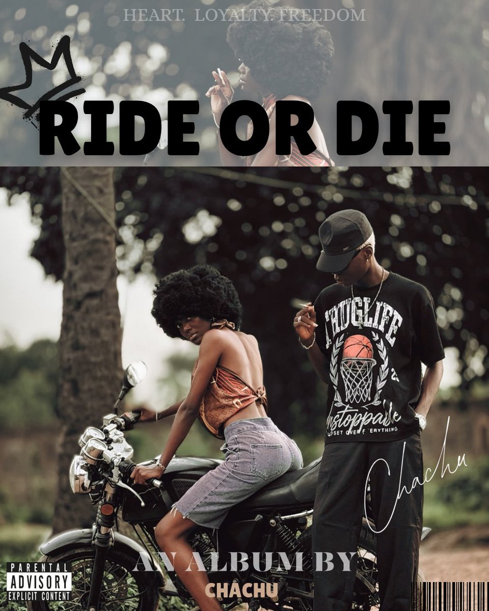 chachu__D's tweet photo. This cover embodies "RIDE OR DIE",  a raw story of "Heart. Loyalty. Freedom."Set against a vintage motorcycle, it captures unbreakable bonds and street culture, where love and loyalty run deep no matter the road.
Album by "CHACHU"
@DSGNRs_Space 
#dsgnspace https://t.co/x3UnJHKUH4