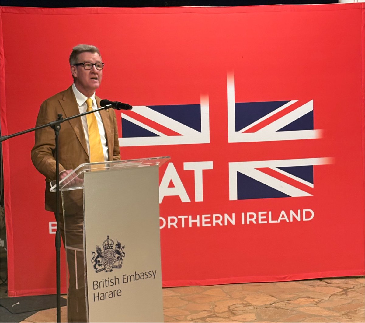 UKinZimbabwe's tweet photo. Tonight, together with @zimachievers, we hosted a reception at 🇬🇧 Ambassador’s Residence as part of #DiasporaWeek, celebrating the expertise and excellence of Zimbabweans in the UK &amp; across the globe. 🇿🇼 Deputy Minister of Youth Hon. Kuda Mupamhanga delivered the keynote address. https://t.co/lv6vgkna3U