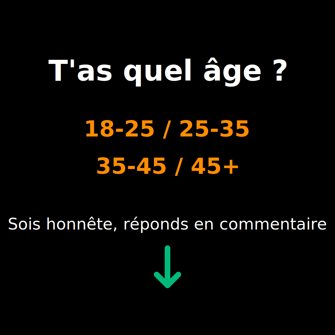 BikeuseNela's tweet photo. T'as quel âge ? Sois honnête 👀 https://t.co/ZyvjawHGcu