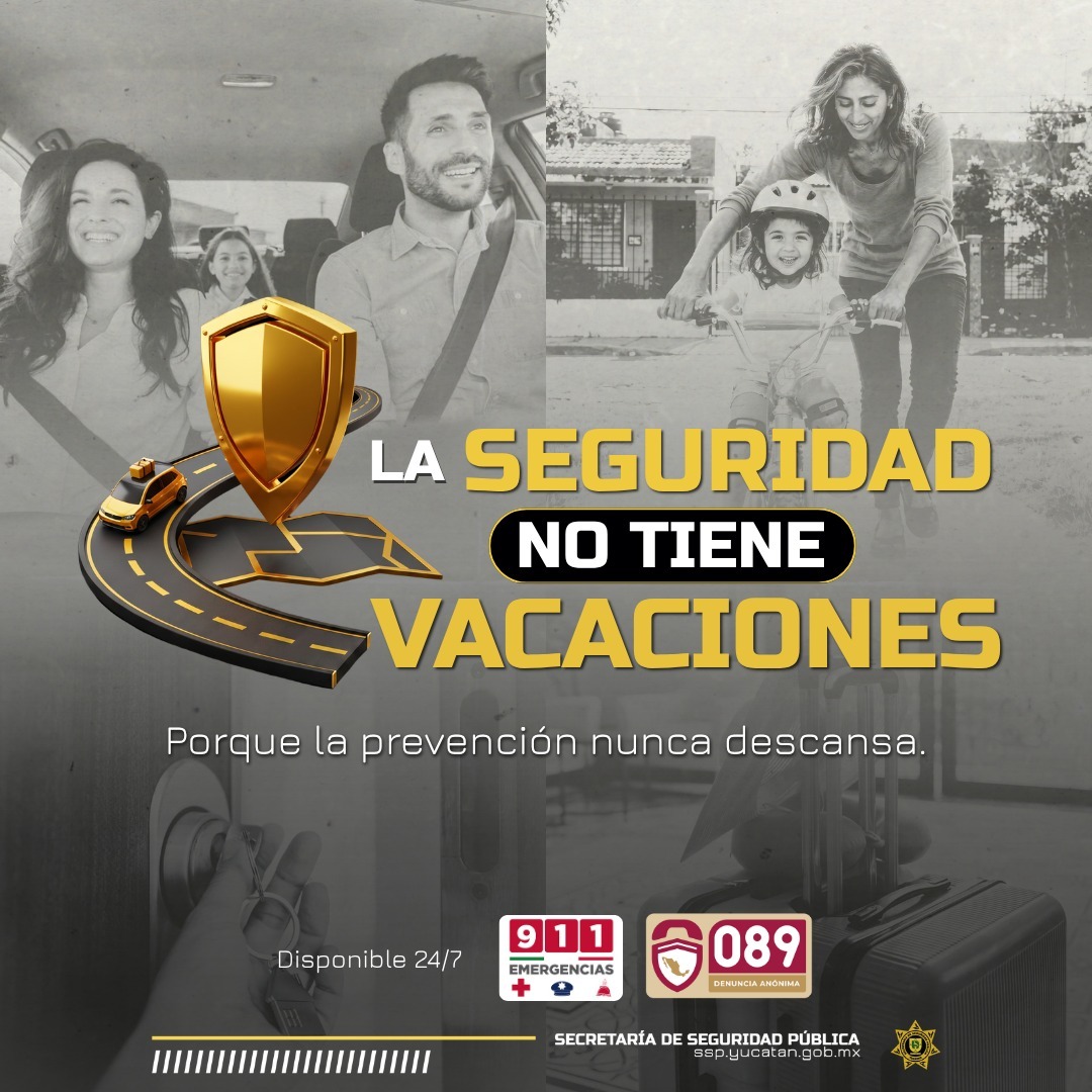 sspyuc's tweet photo. 🛡️🚔 La seguridad no toma vacaciones, y la prevención tampoco.

Ya sea en casa, durante un viaje o en actividades recreativas, adoptar medidas de seguridad puede marcar la diferencia. Revisa tu vehículo antes de salir, protege tu hogar y mantente atento a tu entorno.

Disfruta esta temporada con responsabilidad y tranquilidad.