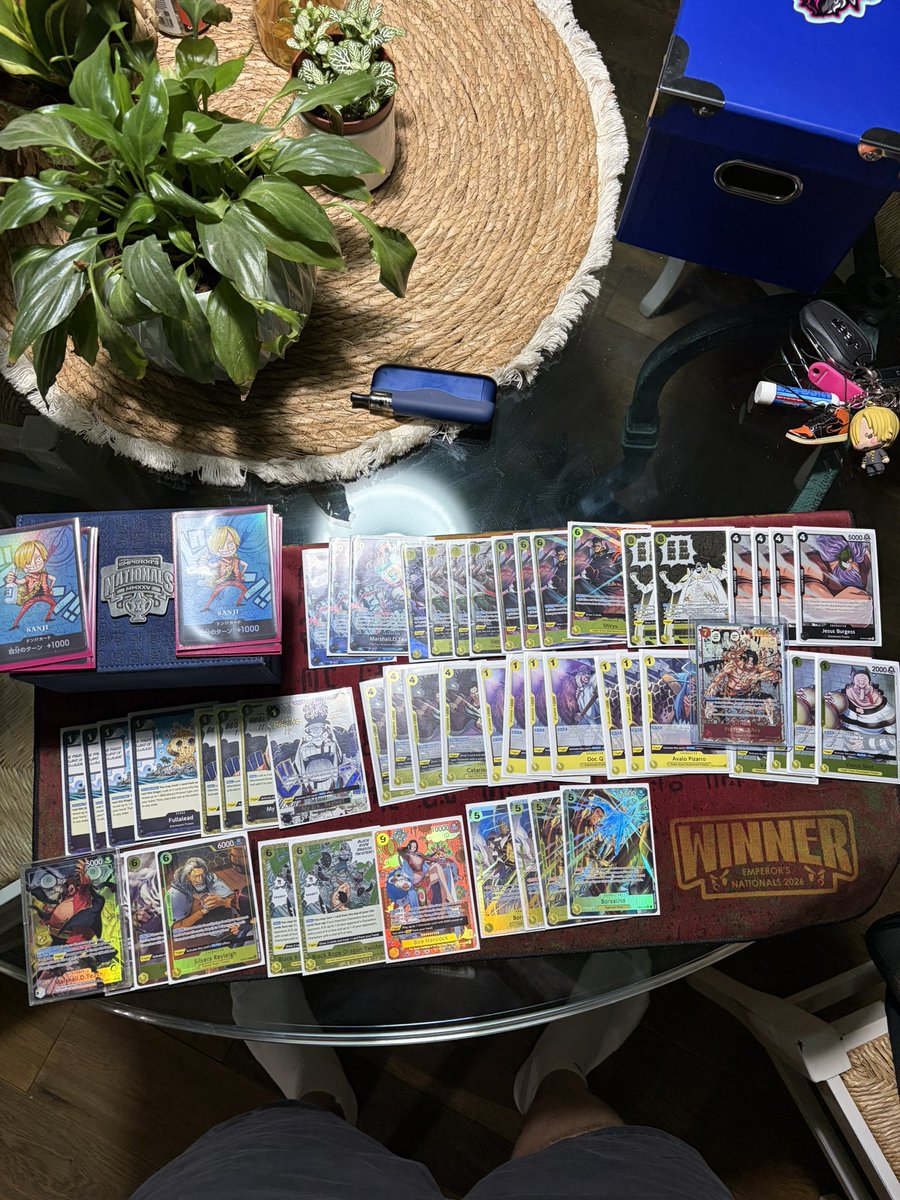 SamuPao9's tweet photo. Emperor National Champions
Mihawk ✅
Teach🎲✅
Enel 🎲✅
Enel 🎲✅ @gionni223 
Teach✅
Enel ✅@AlessioFal25992 
Teach 🎲 
Swiss 7-0
Teach 2-1
Rg 2-0 @deeba____ 
Teach 2-1
Mihawk 2-1
Thanks to all my friend for the support❤️
@LuigiAmatoTCG https://t.co/Sl8WfZLGF5
