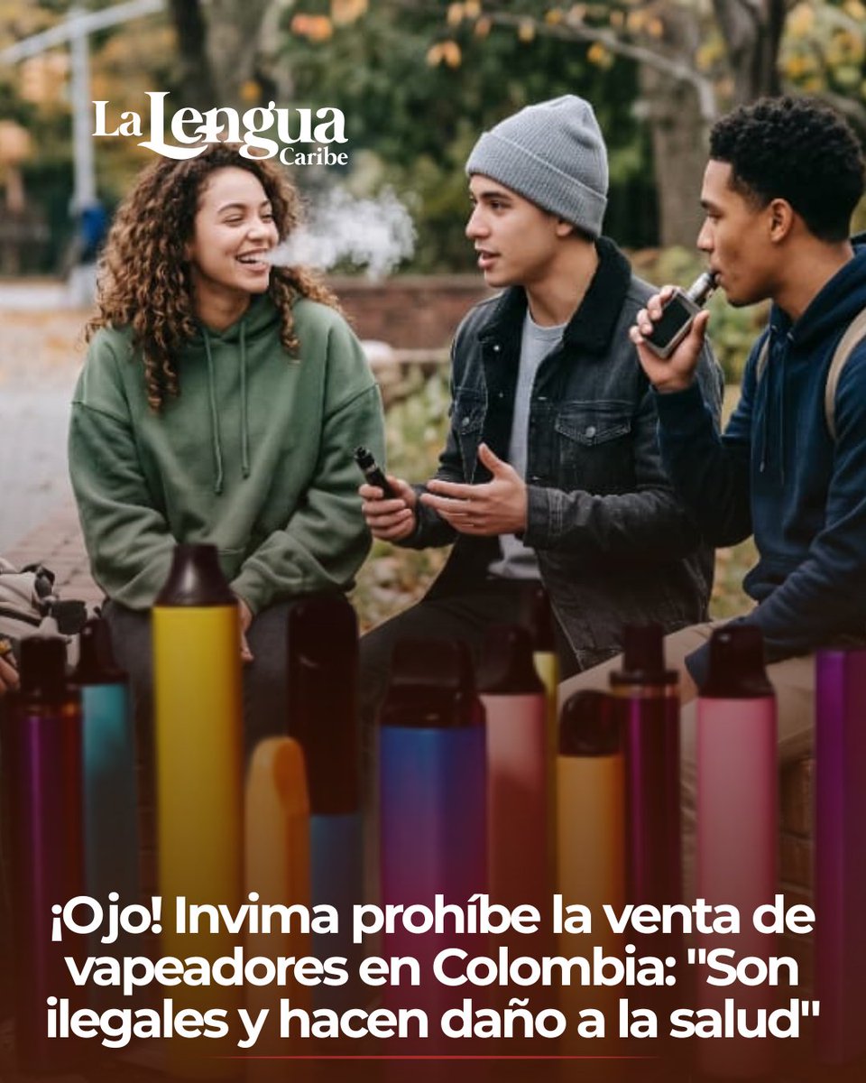 lalenguacaribe1's tweet photo. #nacional| El Instituto Nacional de Vigilancia de Medicamentos y Alimentos (Invima) encendió las alarmas tras advertir sobre la comercialización ilegal en Colombia del vapeador Purlyf Sunday Driver CBD + CBN 2000.
https://t.co/1pqnKWGy5J 
#invima #vaper #lalenguacaribenacional https://t.co/Ad6EzSonyN