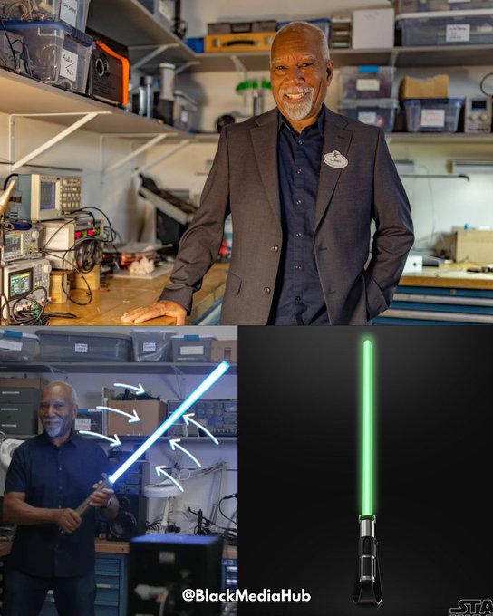 BmediaHQ's tweet photo. With more than 100 inventions, including the lightsaber, Lanny Smoot, holds more patents than anyone at Disney. He is the only the second Disney employee ever inducted into the National Inventors Hall of Fame after Walt Disney himself. https://t.co/r6DhMXx9yl