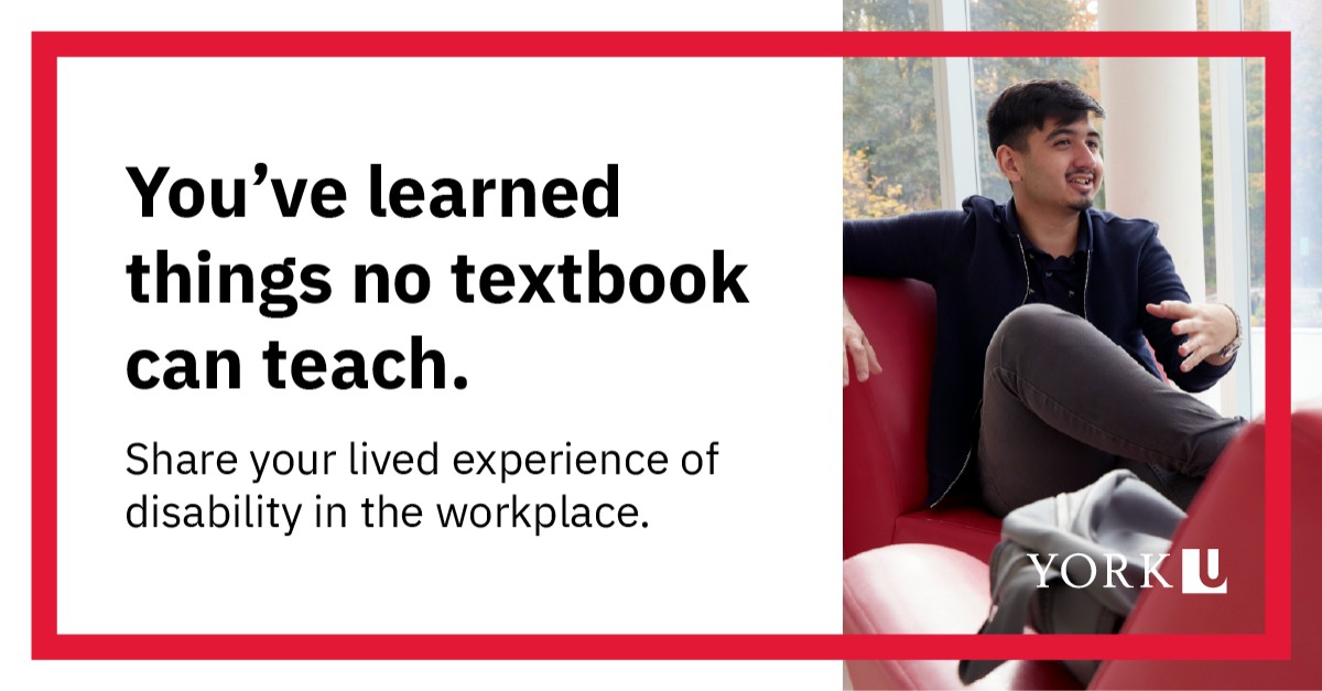 YorkUniversity's tweet photo. York U's EmpowerAbility Program is recruiting mentors to support students with disabilities as they prepare to transition into the workforce. Learn more: https://t.co/Km80wkpdkC. 💼 | #YorkU https://t.co/zAPKjK3QEL