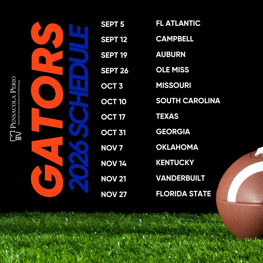 DavidRWilliam20's tweet photo. Game days are almost back. 🏈 Keep these schedules handy and get ready for another exciting football season. Who are you cheering for?

New Patients:
(850) 752-5230

Current Patients:
(850) 433-1543

#Periodontist #DentalImplant #Smile https://t.co/759BgajSFm