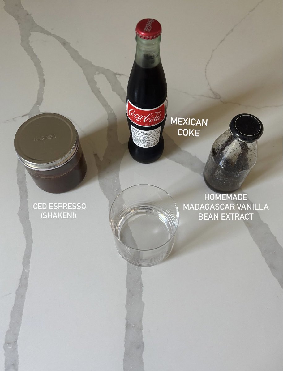 cortadoedison's tweet photo. It’s 3:30pm, I slept 5 hrs and I have to lock in so I can make dinner plans. Time for Mexican Coke shaken espresso, dhhhhh! https://t.co/1OKKZVY8AY