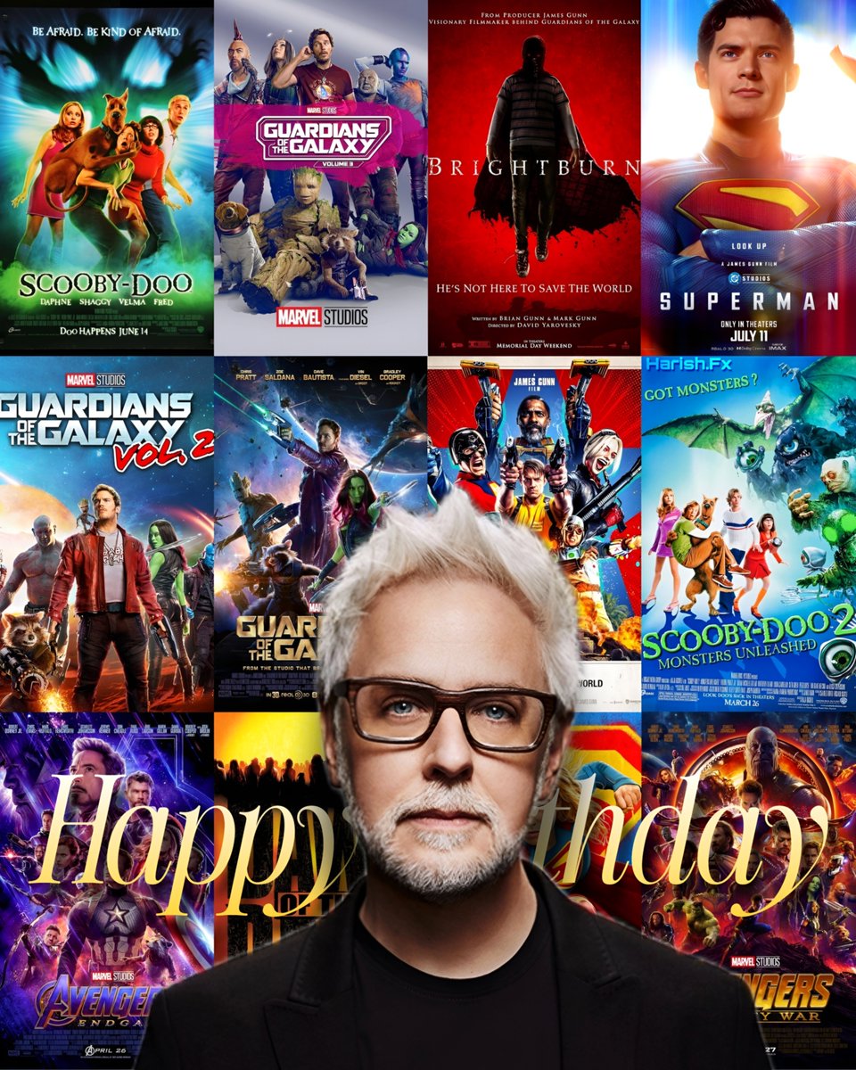 Harishsj16's tweet photo. Happy birthday @JamesGunn James Francis Gunn Jr. (born August 5, 1966) is an American filmmaker. He began his career as a screenwriter in the mid-1990s,rest is history ❤️

🍿Share this post with your friends and follow @Harishsj16    for all you need to know about movies 😃🎬 
.
.
#jamesgun #marvel #dc #dccomics
