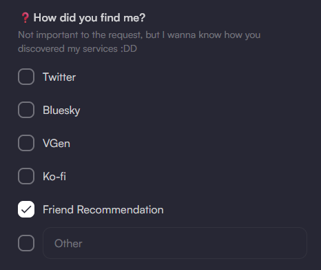 sneaky_egg's tweet photo. highly recommend putting this question in your vgen form 

bc i see this and i feel so 🥹🥹🥺😭🩷🩷💕💕💕🥰🥰🥺🥺🥺🥹 someone you trust recommended me???? lil ole me??? 😭🩷💕 https://t.co/pc4kcO71Yr