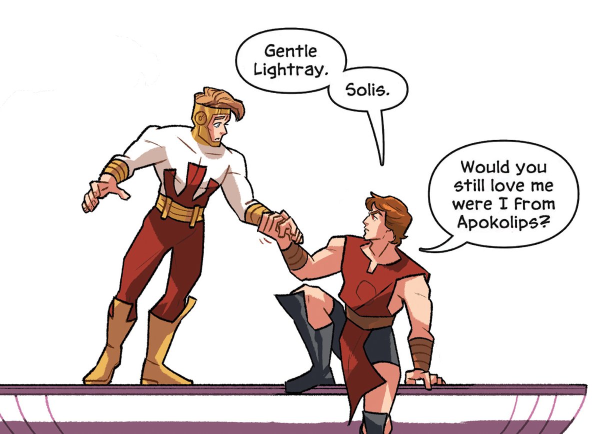 ngoziu's tweet photo. "We are different, you and I… and yet — good friends!” 🌞
Lightray and Orion from my latest DC Comics graphic novel, ORION (2026) — #newgods #fourthworld #jackkirby https://t.co/D0Vo9JWsVg