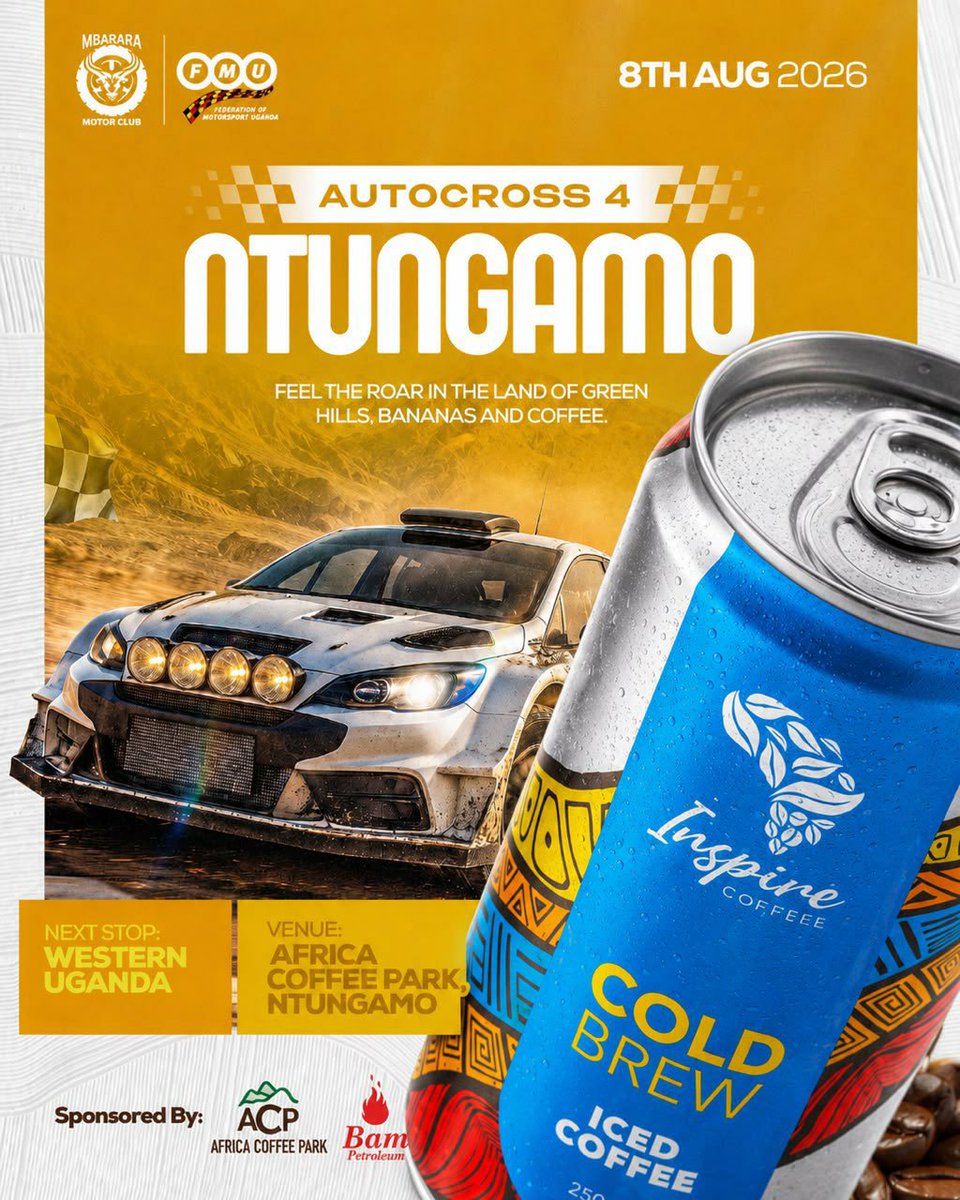 PrideTumuhimbi1's tweet photo. The weekend of 8th and 9th August 2026 is already sorted, Get the chance to test the @InspireAfrica_ #ColdBrew Coffee as @AfriCoffeePark is among the sponcers, get refreshed and energetic again while taking the Coffee Brews #CoffeeValueAddition 
#Unstoppable https://t.co/F3Iwfs9JF9