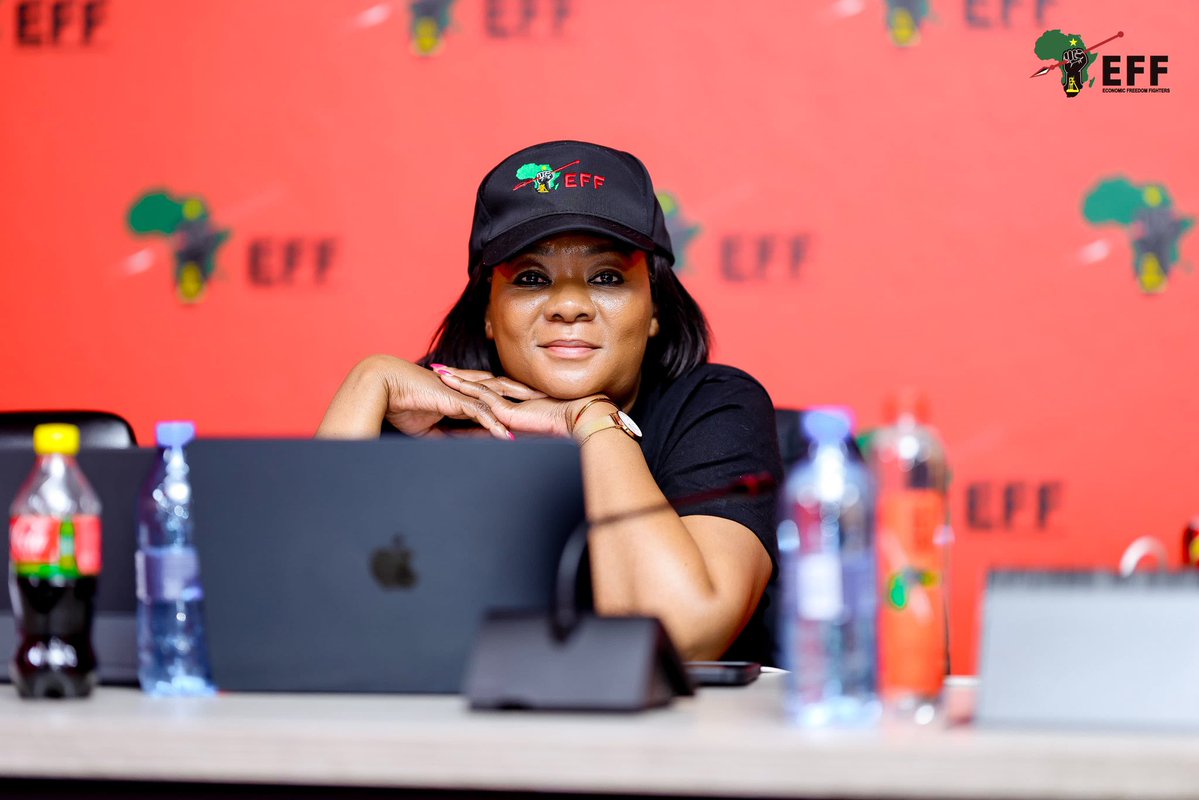 EFFSouthAfrica's tweet photo. President @Julius_S_Malema and TG @OmphileMaotwe presiding over the Gauteng PETF, currently underway at the Winnie Madikizela Mandela House.

We are tightening up our boots to go battle for the advancement of our generational mission of economic freedom in our lifetime. #RegisterToVoteEFF