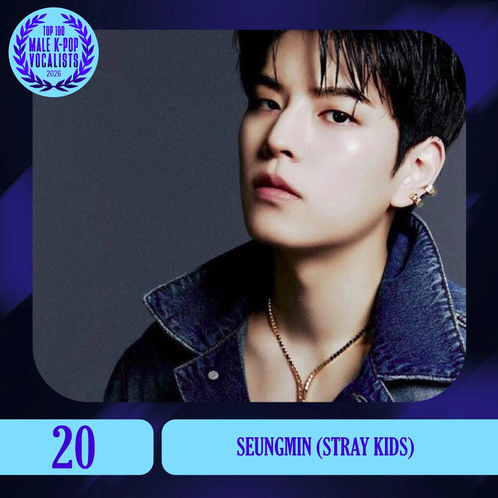 TOP100KPOP's tweet photo. TOP 100 – MALE K-POP VOCALISTS

#20 SEUNGMIN (STRAY KIDS)

Congratulations! 🎉 https://t.co/BE3I0dmPU2