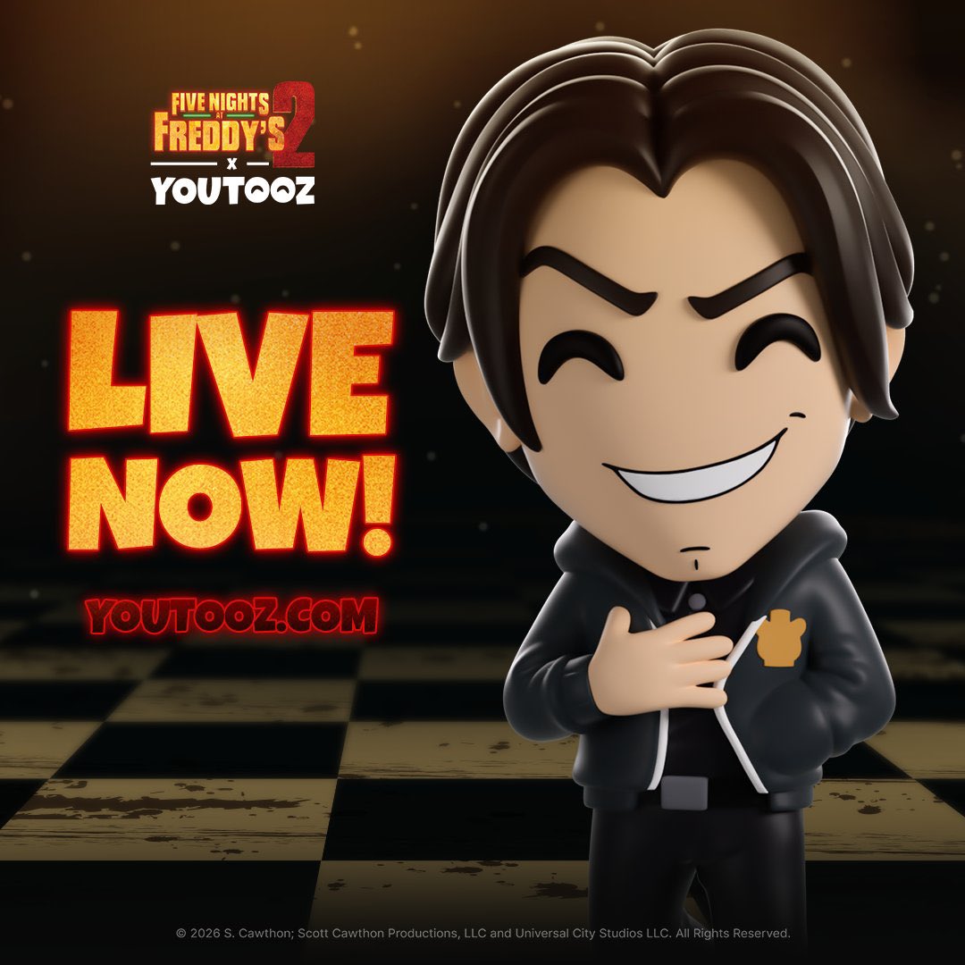 FNAFAlerts's tweet photo. The Michael Afton Five Nights at Freddy’s 2 movie Youtooz figure has officially gone live and is not under a timer!

There’s also an optional Michael Afton pin option if you’d like to pick one up alongside the figure.

Link below to Source:
https://t.co/7IhaZyoxBs https://t.co/Z1JchyL0cp