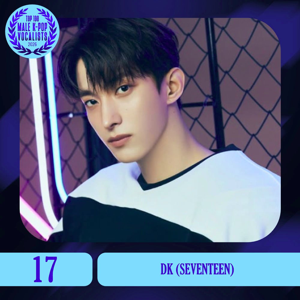TOP100KPOP's tweet photo. TOP 100 – MALE K-POP VOCALISTS

#17 DK (SEVENTEEN)

Congratulations! 🎉 https://t.co/ykB8tLEp6b