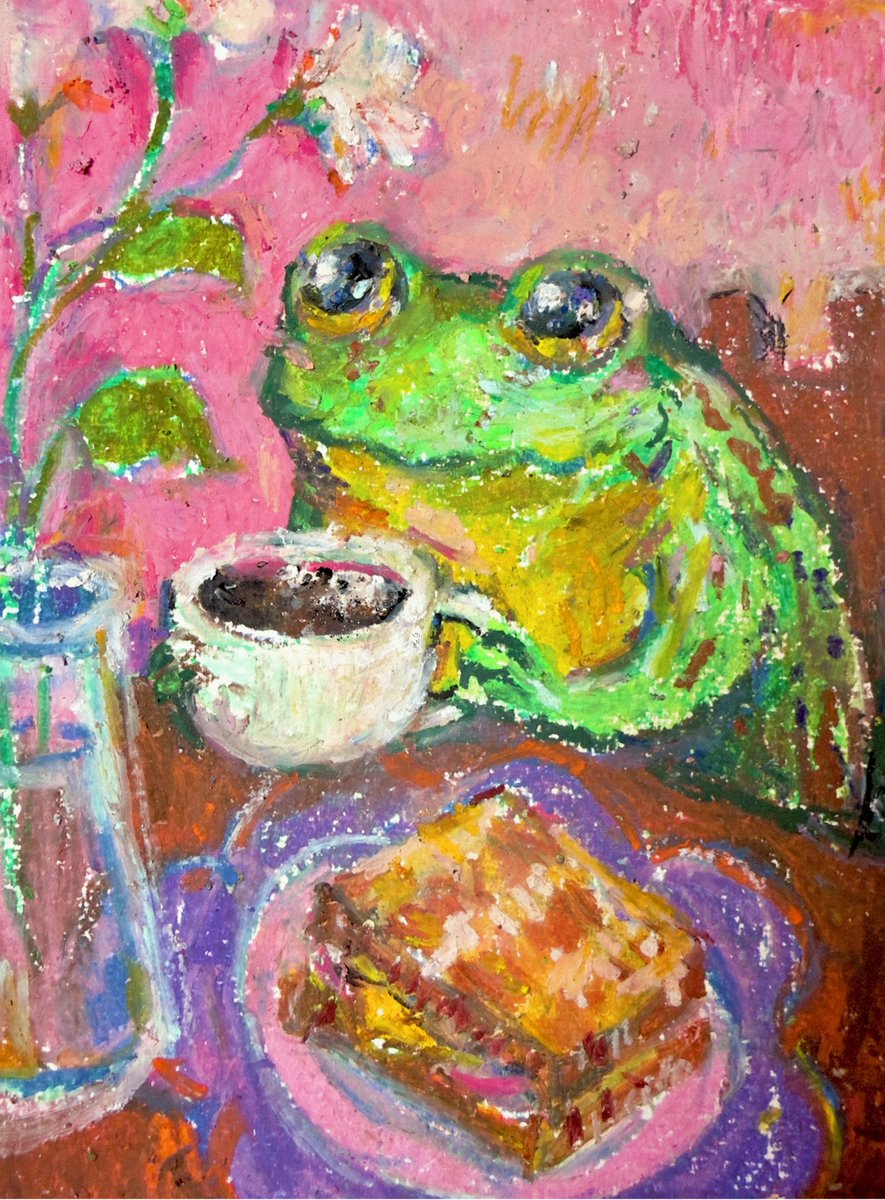 guilhernunes_'s tweet photo. frog drinking the first, and unfortunately the best, coffee of the day https://t.co/39MrGZ1UIi