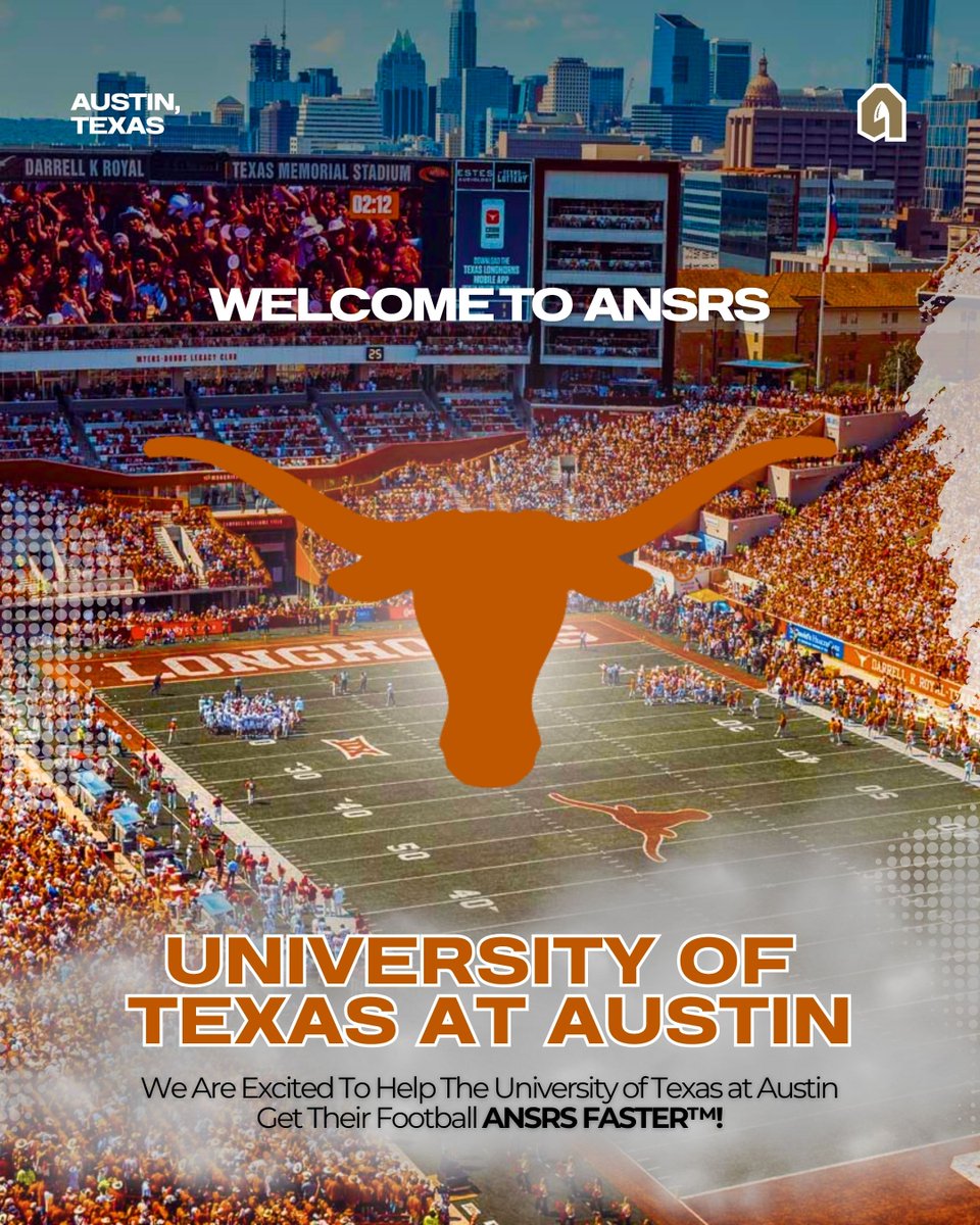 ANSRSFB's tweet photo. The University of Texas at Austin will be getting their Football ANSRS FASTER™! #HookEm

👉 ANSRS helps automate breakdowns, accelerate game plans, & helps with efficiency in the office by helping coaches repurpose 20+ hours!

Welcome Longhorns🏈🤘 @TexasFootball

Learn More about ANSRS⬇️
🔗:  https://t.co/iDHSBjRVZu