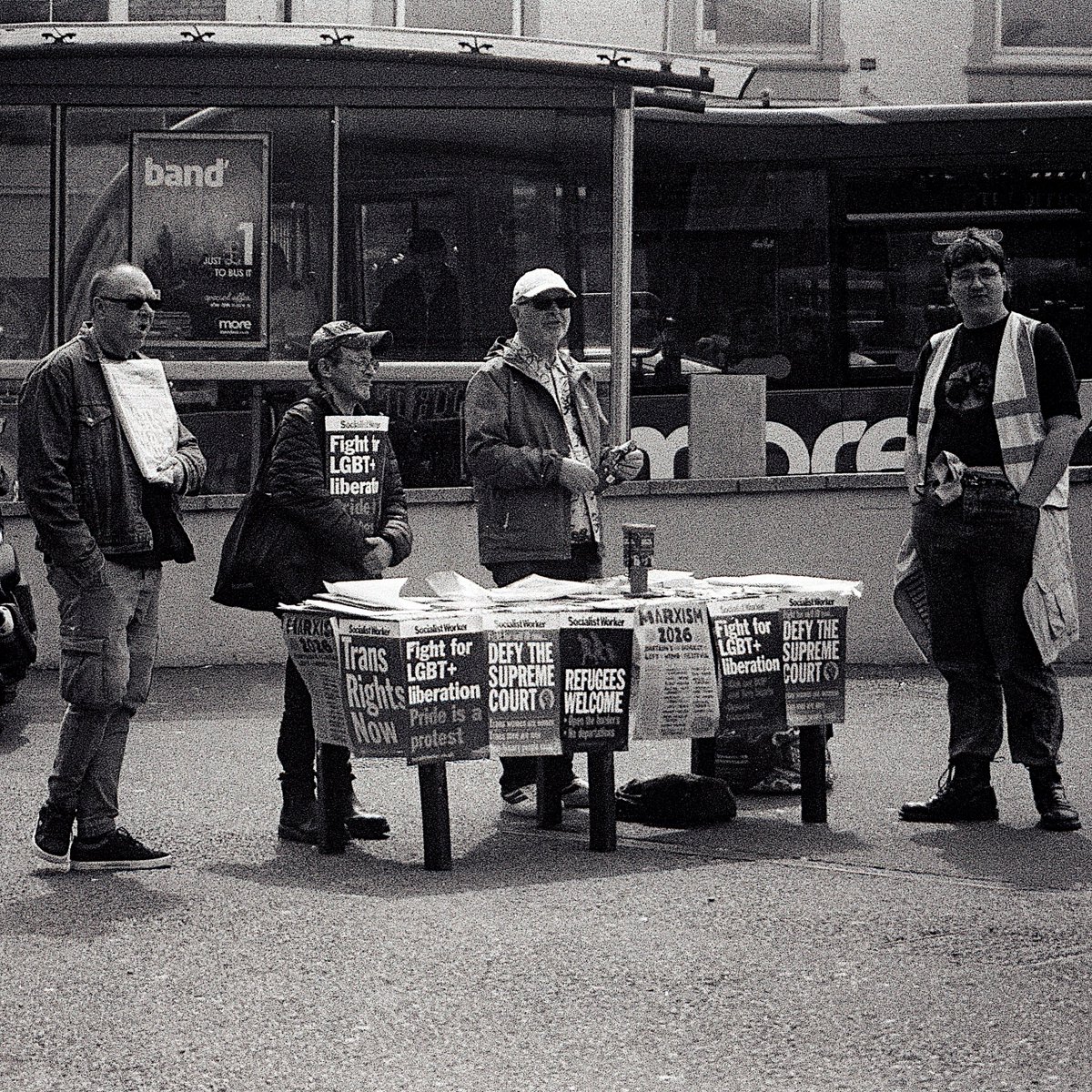 TR6STD3ACID's tweet photo. Protest Table
#35mmstreetphotography #streetphotography #35mm #ilfordfilm #darkroom #hp5 #hp5plus #filmcameras #pentax #pentaxsp1000 #ilfosol3 #blackandwhite #bwphotography #filmscanning #plustek #protestors #demo #demonstration #demonstrations https://t.co/eeg88Q3woX