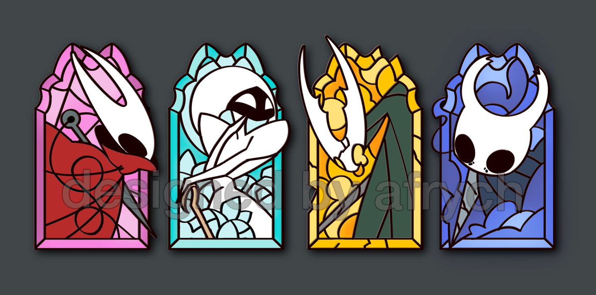 afrych's tweet photo. CMYK aaahhh future pins with stained glass effect

#hollowknight #silksong #hollowknightsilksong https://t.co/g2OfWICtcf