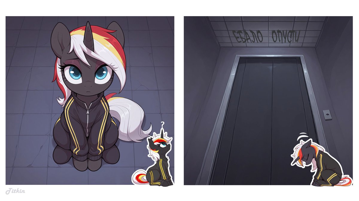 TitkinSxS's tweet photo. #MLP #falloutequestria #foe
A short work that was previously only available on derpibooru, similar to the topic of the next post, is also related to music. https://t.co/6jAa0Y54uE