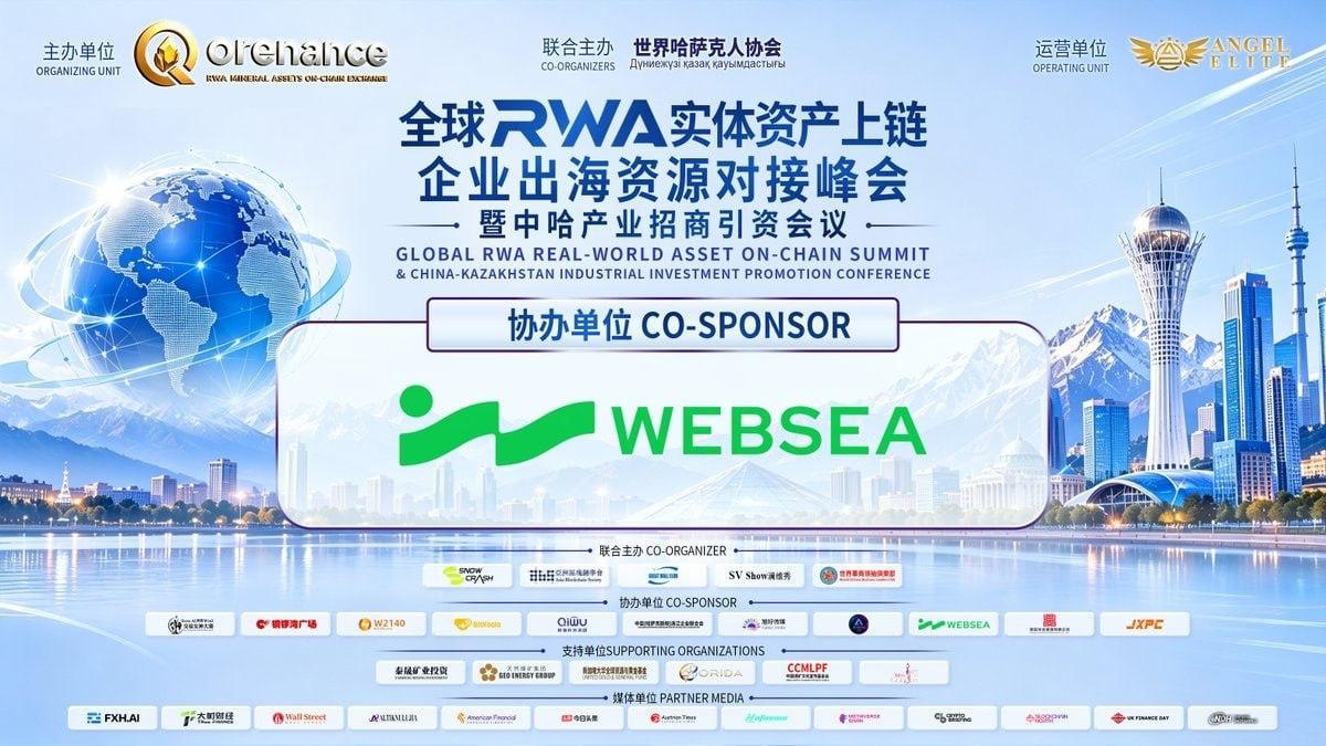weiyangBD's tweet photo. 📢 重磅利好｜Websea受邀全球 RWA 峰会 哈萨克斯坦政府及副总理已确认出席

Websea 正式联合香港铜锣湾集团、亚洲区块链协会、中亚（哈萨克斯坦）浙江联合会、天然煤矿集团、Orenance 及世界哈萨克人协会，共同举办全球 RWA 峰会。

本次峰会将于 8 月 18 日在哈萨克斯坦阿拉木图举行，哈萨克斯坦政府及副总理已确认出席。

作为本届峰会核心联合单位，Websea 是唯一纳入中亚国家级战略层面的数字资产交易平台，将参与全球资源对接及峰会议程���划。

这不仅是一场行业峰会，更代表着 Websea 正在持续推进国际化战略布局，从产品创新迈向全球资源整合，进一步提升平台在全球数字资产及 RWA 赛道的话语权与影响力。

🎉对于每一位 Websea 用户、合作伙伴和渠道而言，这意味着：

1.平台国际影响力持续提升；
2.全球资源不断汇聚，生态持续扩大；
3.更多合作机会、更多市场曝光、更多发展空间正在加速到来。

让更多人看到 Websea 正在迈向全球舞台，共同见证平台迈向新的阶段！
#websea