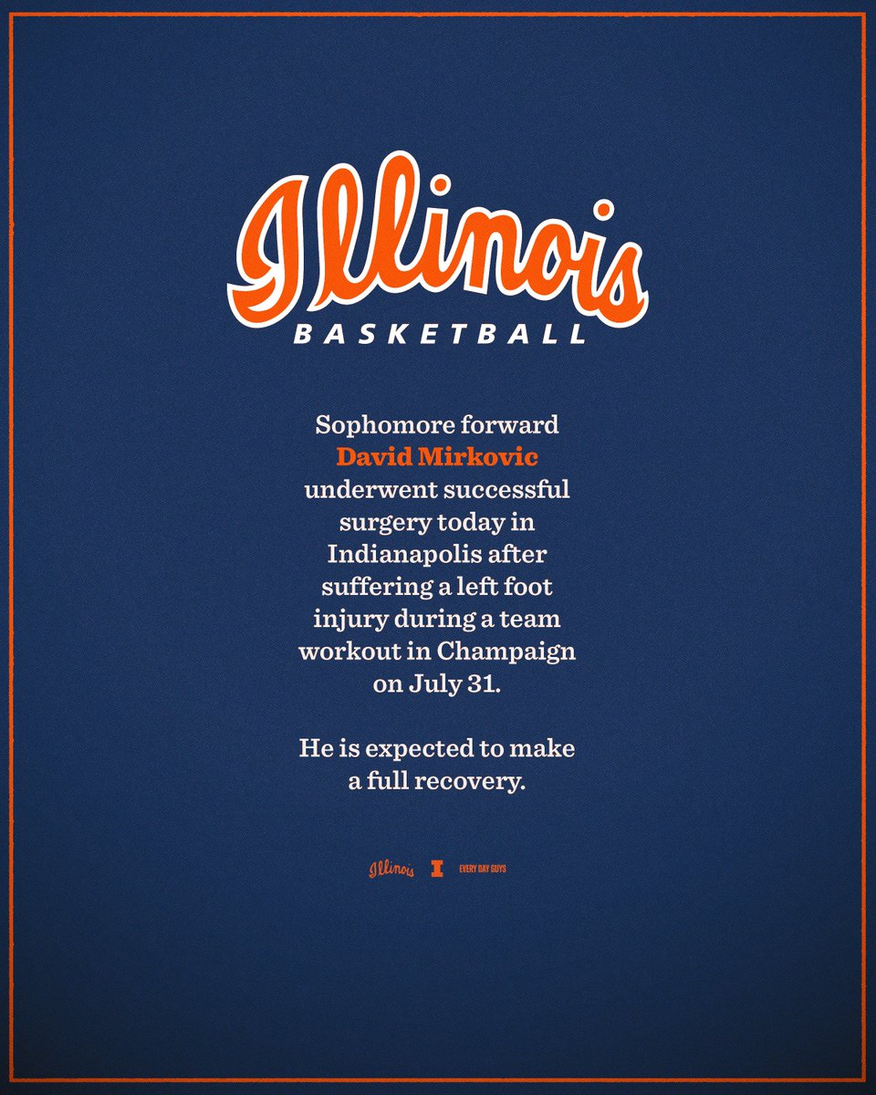 IlliniMBB's tweet photo. Wishing David a healthy recovery 🧡 https://t.co/rKAVW1lm5H