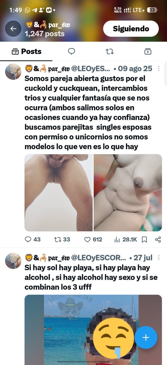 LEOyESCORSWTAB2's tweet photo. Nuestra anterior cuenta la cual perdimos el acceso por hackeo o no se que haya pasado saludos https://t.co/Jot2c7qjmV