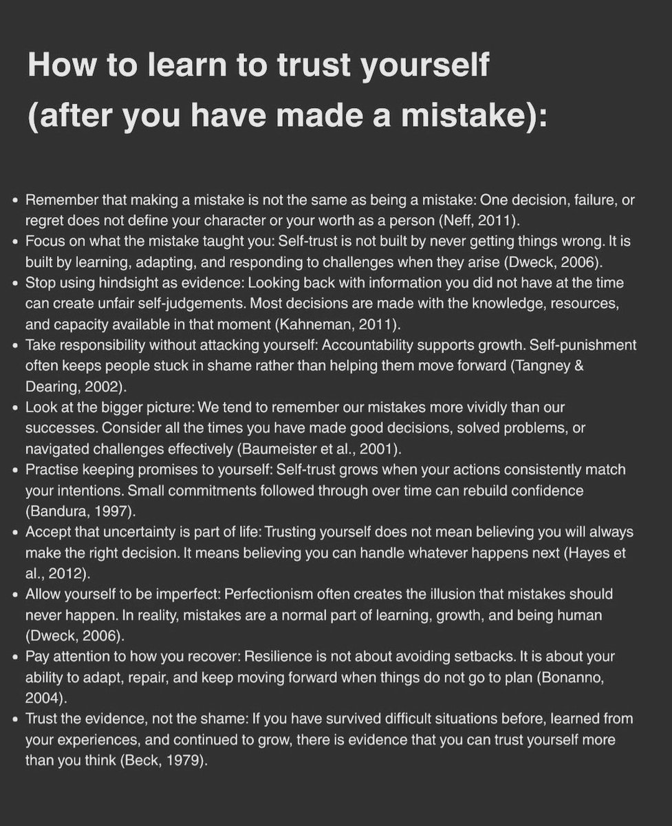 Liminal1988's tweet photo. How to learn to trust yourself 
(after you have made a mistake) https://t.co/BUDhcprRO2