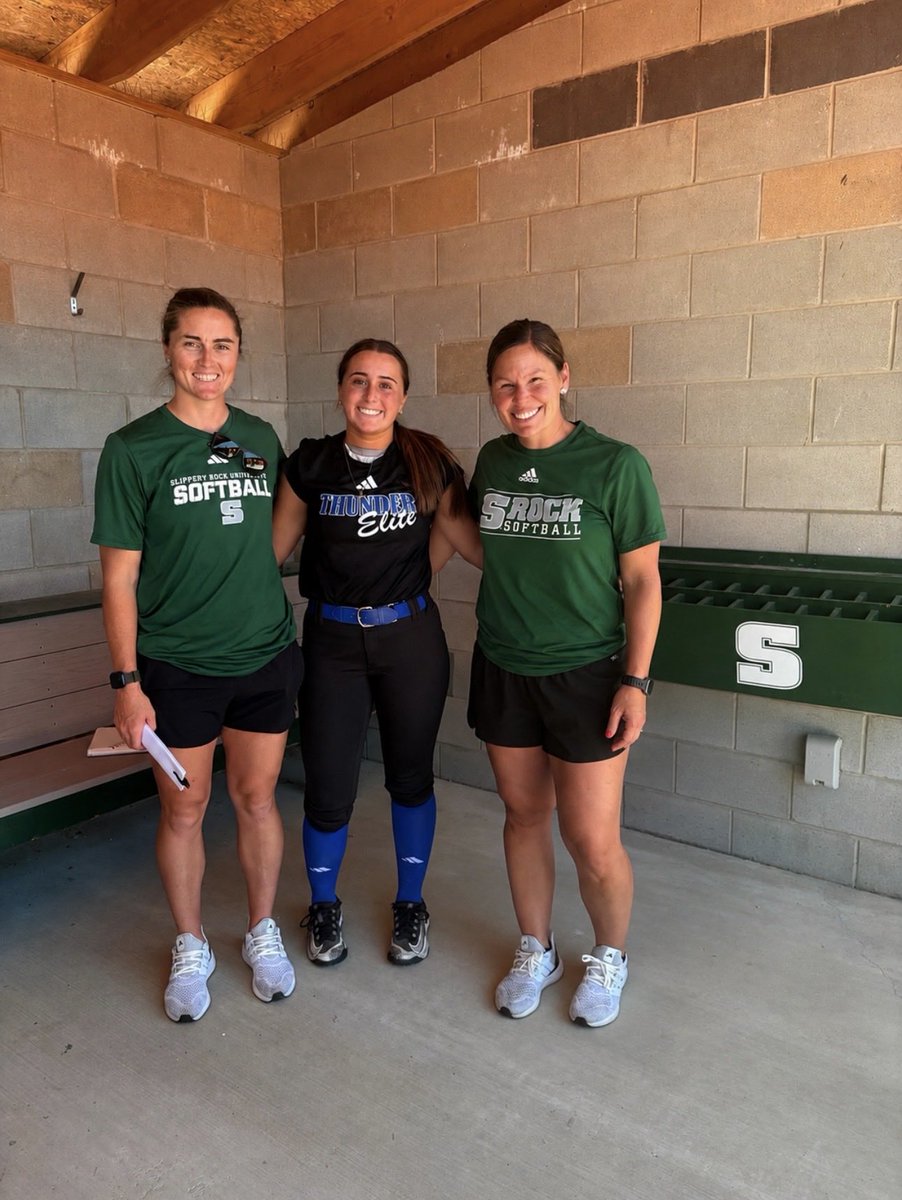 SongerLayla2028's tweet photo. Had a great day at Slippery Rock Softball Prospect Camp! I Enjoyed competing in the scrimmages, working through game situations, and learning different skills. Looking forward to applying what I learned!Thank you to the coaching staff and players for a great camp!
@SRU_Softball https://t.co/PqJ65TGcvy