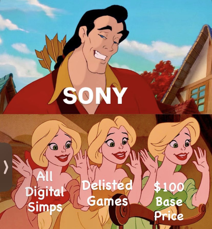 SWT_Channel's tweet photo. SONY monopoly explained…
but for the Tik Tok gen! 

NO DISC💿 = NO BUY
#physicalmediamatters https://t.co/95WPsmrY66