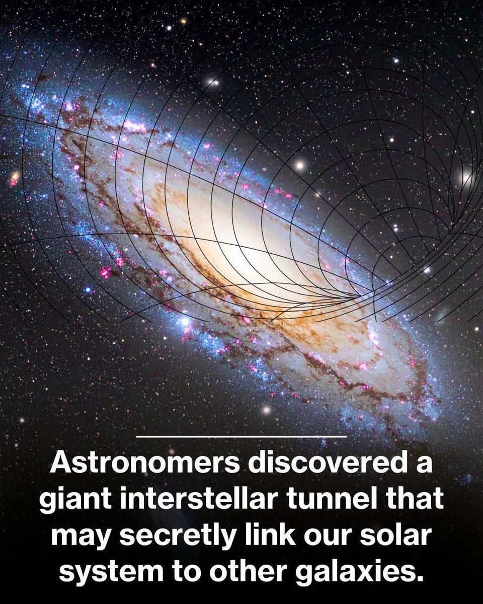 QuarksQuasarsX's tweet photo. 🌌 A Hidden Tunnel Found Around Our Solar System!

Astronomers have discovered a mysterious channel of million-degree hot gas extending from the giant bubble surrounding our solar system.

Created by ancient supernova explosions, this “interstellar tunnel” may reveal a hidden network of cosmic bubbles connecting parts of our galaxy. It isn’t a space highway—but it shows how long-dead stars are still shaping the Milky Way today.

Source: Yeung, M. C. H., Ponti, G., Freyberg, M. J., et al. (2024). The SRG/eROSITA diffuse soft X-ray background. I. The local hot bubble in the western Galactic hemisphere. Astronomy & Astrophysics, 690, A399.