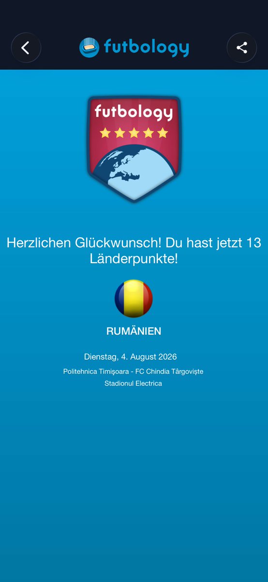 Carl1900K's tweet photo. Gugugaga-Tour 4/?

🌍 Länderpunkt 13 
📆 04.08.2026
⚽️ Politehnica Timisoara - FC Chindia
🏆 Liga II (Spieltag 1)
🏟️ Stadionul Electrica
🎫 47,45Lei/9,07€
👥 ? (Ausverkauft + Stahlrohrtribünen)
🍺 12Lei/2,29€ (pure Menschlichkeit)
🥅 1:0 (1:0) https://t.co/WUkcSypf8d