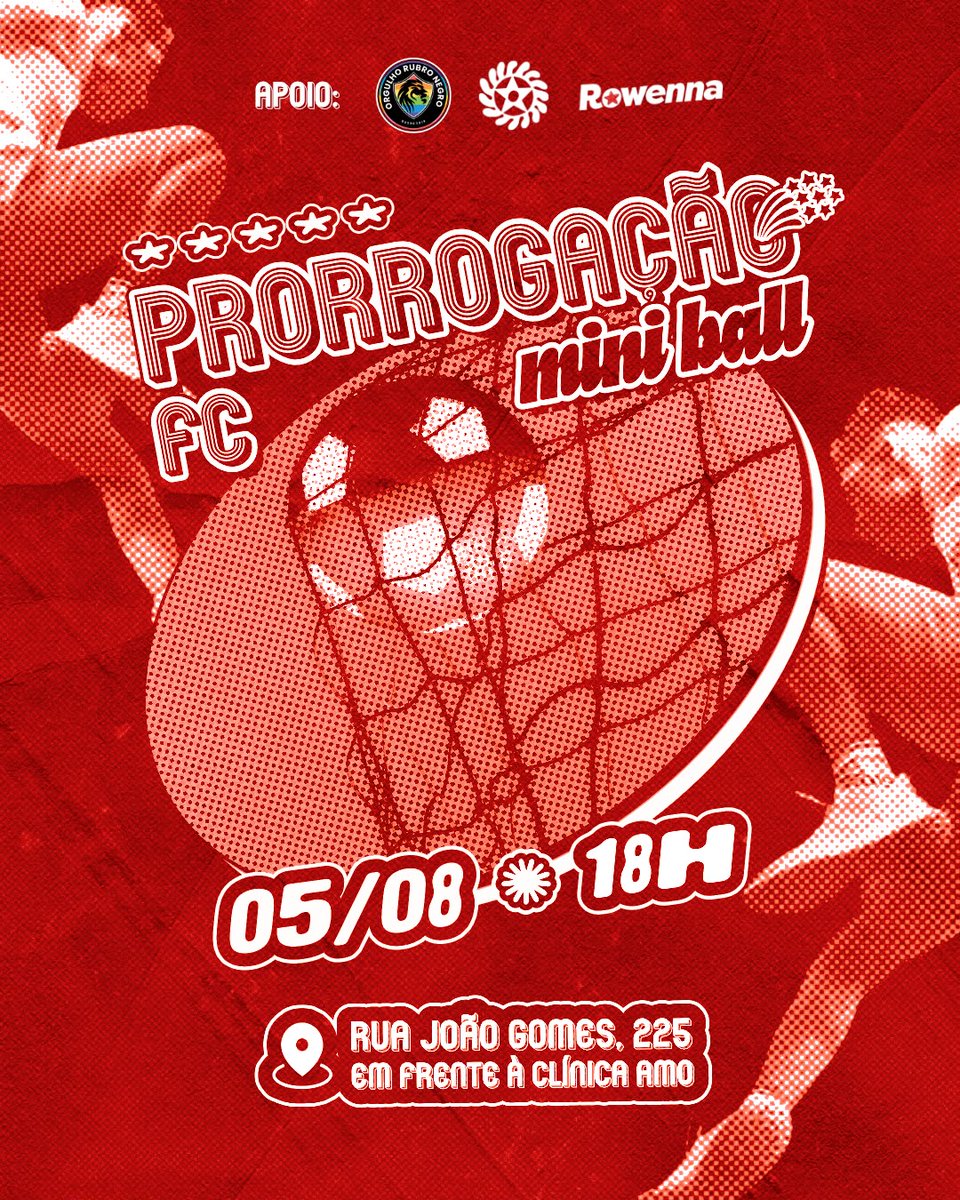 orgulhoecv's tweet photo. O jogo vai pra PRORROGAÇÃO!
PRORROGAÇÃO FC — MINI BALL chegando pra provar que a bola e a pista falam a mesma língua. Futebol, ballroom e resistência no mesmo campo.

📅 05/08 | 🕕 18h
📍 Rua João Gomes, 225 — em frente à Clínica AMO

Aqueça as categorias, o apito já vai sair. https://t.co/jkHJk1GHbu
