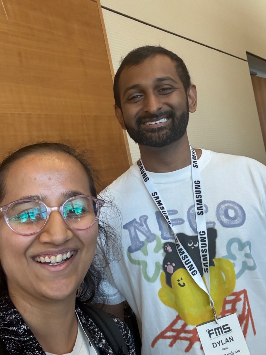 Sanyukta__D's tweet photo. He was! 

And I think he’s cool, even if he directed me to SemiAnalysis models to get my market questions answered :P

@dylan522p https://t.co/cWP1cMr4c6