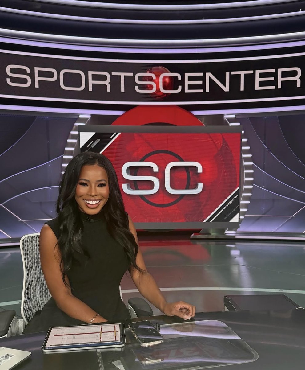 SDSU's tweet photo. From watching SportsCenter as a kid to anchoring ESPN's flagship show, SDSU alumna Keiana Martin turned her passion into a career. She credits SDSU with helping her build the skills and network that led to her dream job. https://t.co/DCTB7Qr4mU